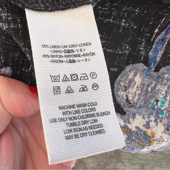 Free People Womens Summer in Tulum Linen Floral Tunic Top XS - Picture 4 of 7